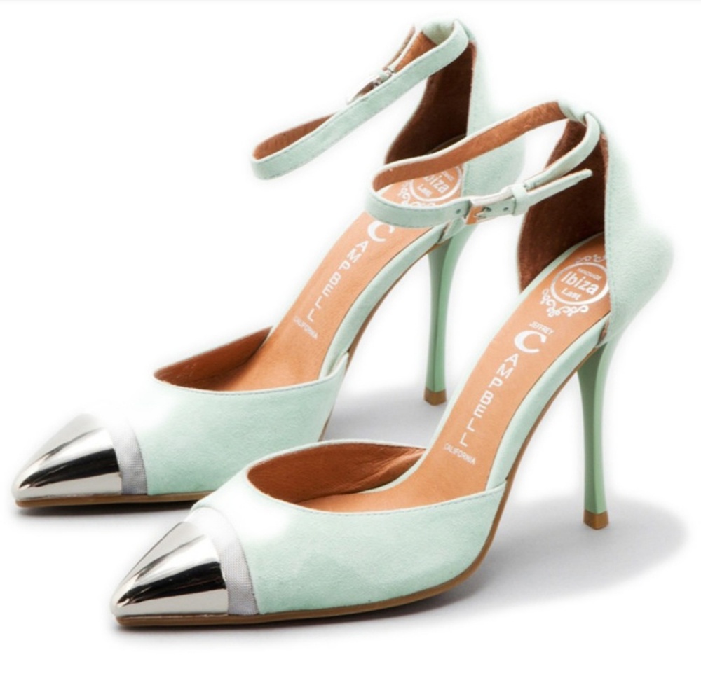 Jeffrey Campbell Koons D'orsay Pumps Green NIB Sz7